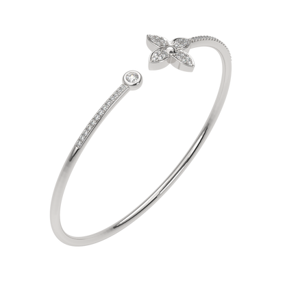 White Gold-Solstice Sleek Lab-Grown Diamond Flexible Bangle_view=3DV