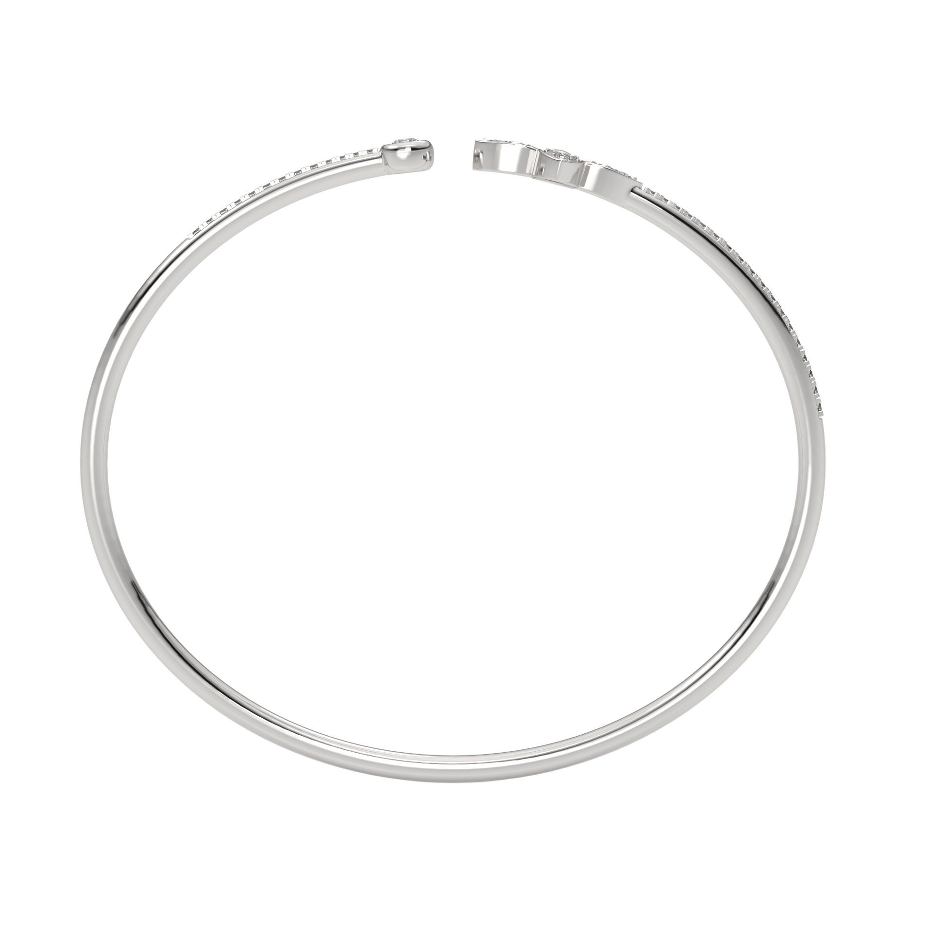 White Gold-Solstice Sleek Lab-Grown Diamond Flexible Bangle_view=FRONT