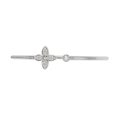 White Gold-Solstice Sleek Lab-Grown Diamond Flexible Bangle_view=TOP