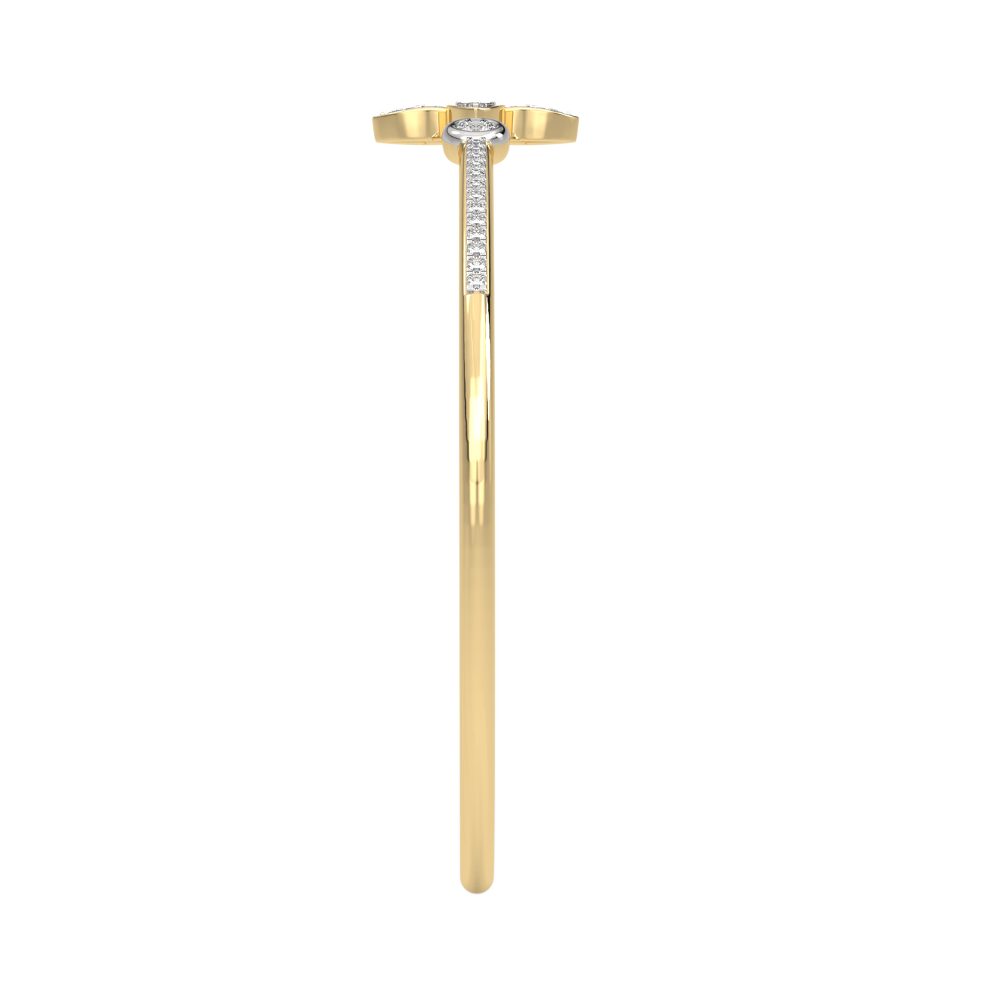 Yellow Gold-Solstice Sleek Lab-Grown Diamond Flexible Bangle_view=SIDE