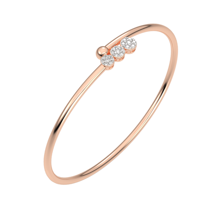Pink Gold-Infinity Lab-Grown Diamond Flexible Bangle_view=3DV