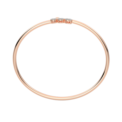 Pink Gold-Infinity Lab-Grown Diamond Flexible Bangle_view=FRONT