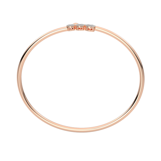 Pink Gold-Infinity Lab-Grown Diamond Flexible Bangle_view=FRONT