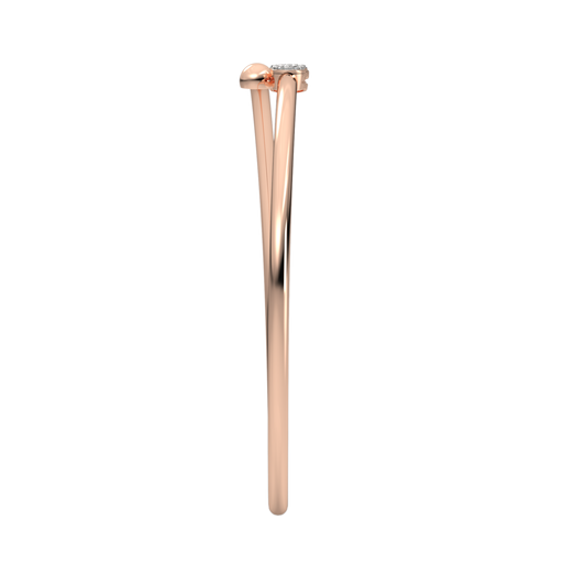 Pink Gold-Infinity Lab-Grown Diamond Flexible Bangle_view=SIDE