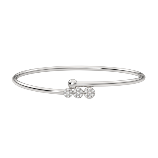 White Gold-Infinity Lab-Grown Diamond Flexible Bangle_view=3DH