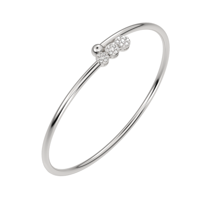 White Gold-Infinity Lab-Grown Diamond Flexible Bangle_view=3DV