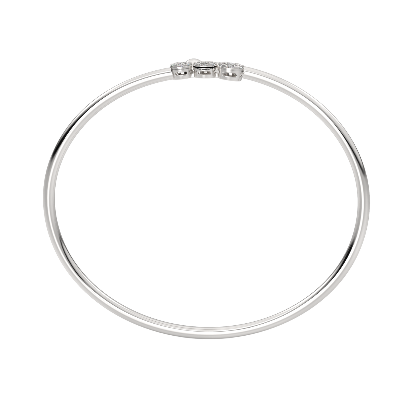 White Gold-Infinity Lab-Grown Diamond Flexible Bangle_view=FRONT