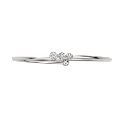 White Gold-Infinity Lab-Grown Diamond Flexible Bangle_view=TOP