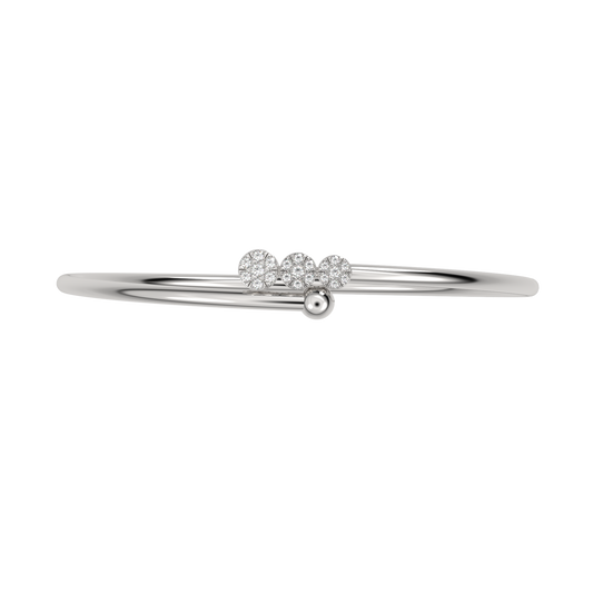 White Gold-Infinity Lab-Grown Diamond Flexible Bangle_view=TOP