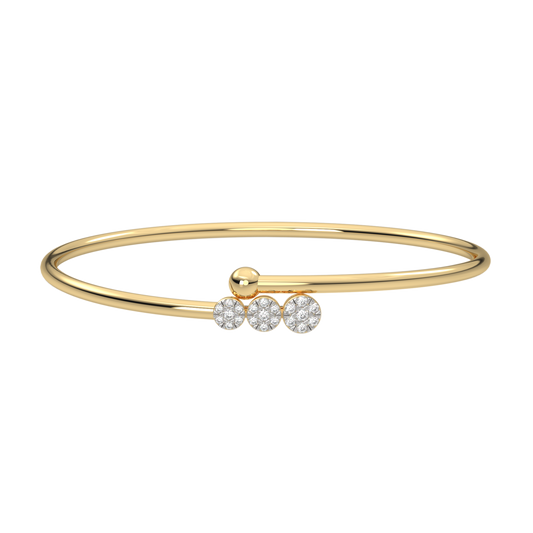 Yellow Gold-Infinity Lab-Grown Diamond Flexible Bangle_view=3DH