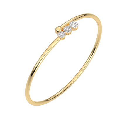 Yellow Gold-Infinity Lab-Grown Diamond Flexible Bangle_view=3DV