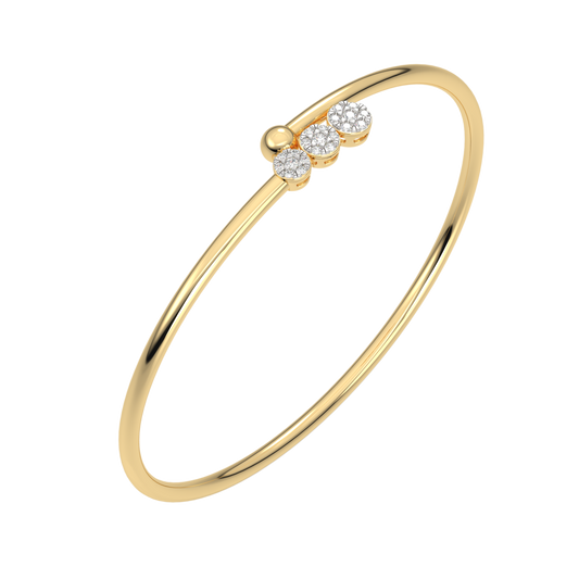 Yellow Gold-Infinity Lab-Grown Diamond Flexible Bangle_view=3DV