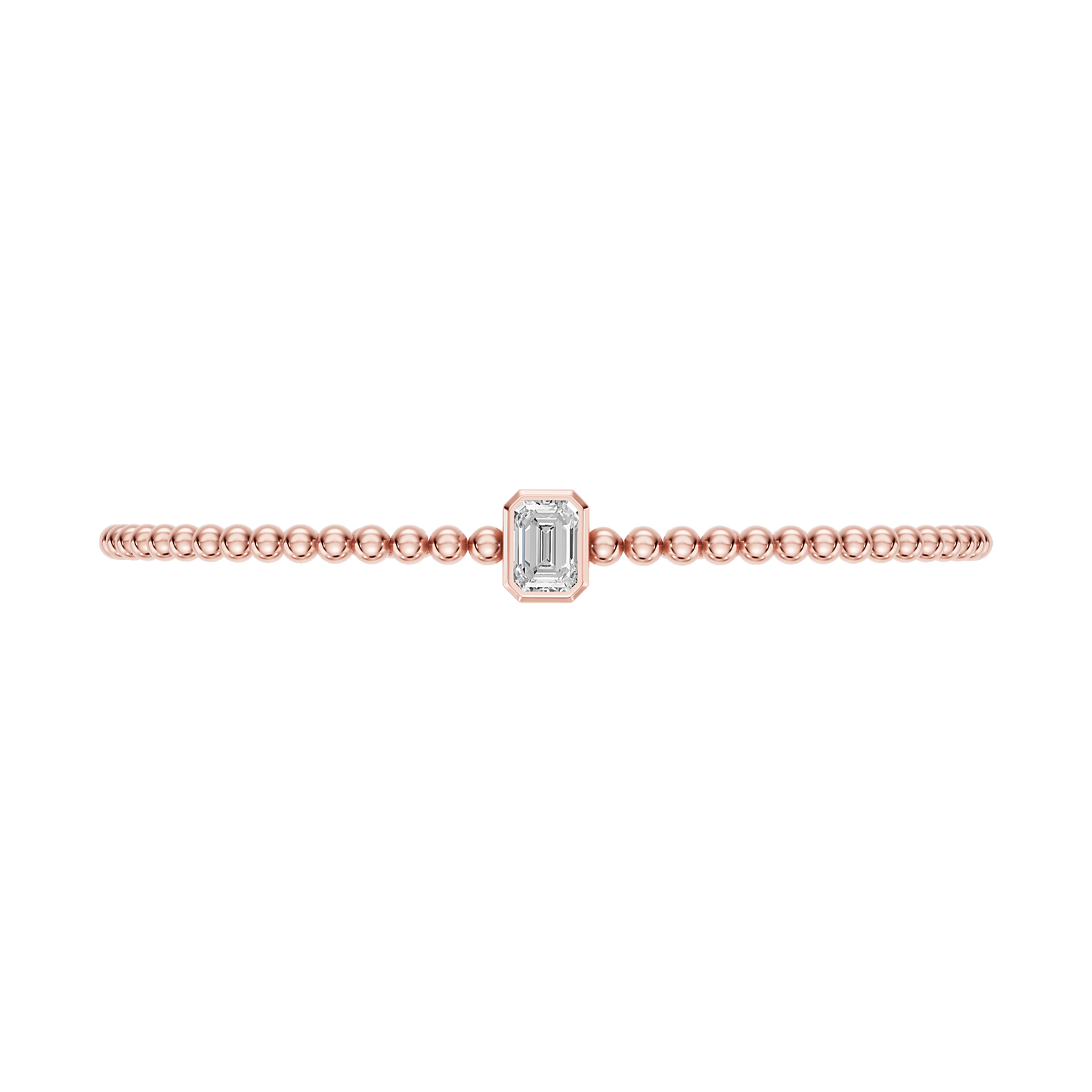 Pink Gold-Dynasty - Lab-Grown Diamond Bangle_view=TOP