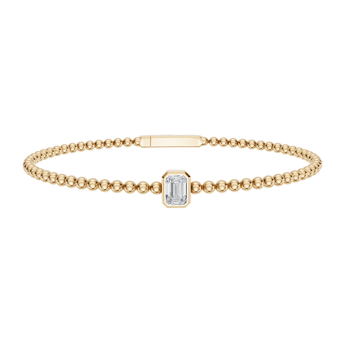 Yellow Gold-Dynasty - Lab-Grown Diamond Bangle_view=3DV