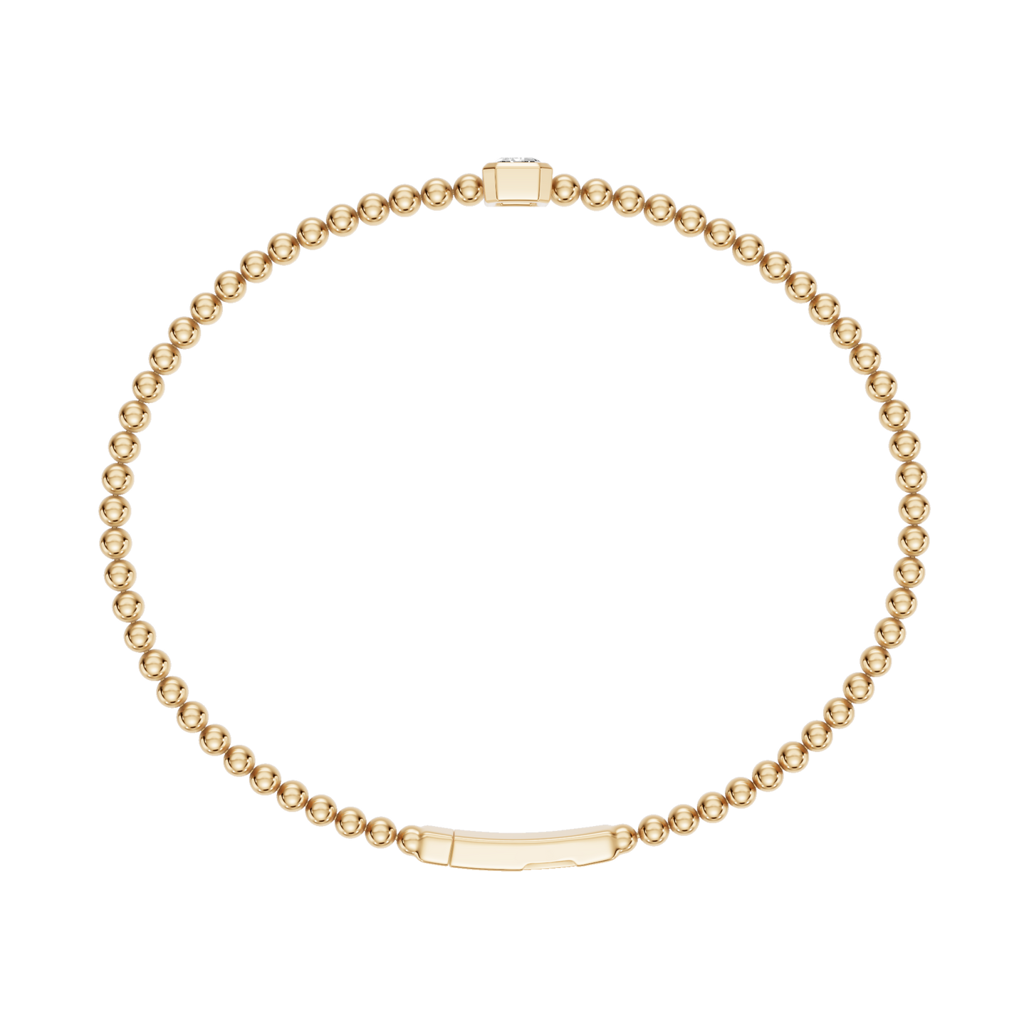 Yellow Gold-Dynasty - Lab-Grown Diamond Bangle_view=FRONT