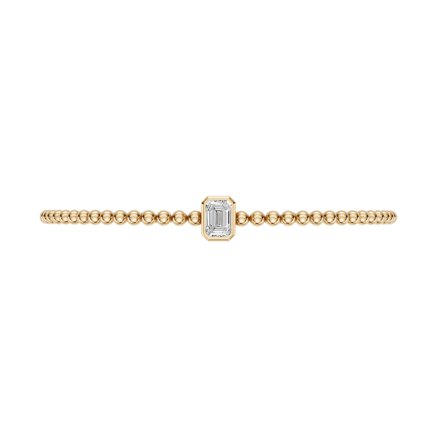 Yellow Gold-Dynasty - Lab-Grown Diamond Bangle_view=TOP