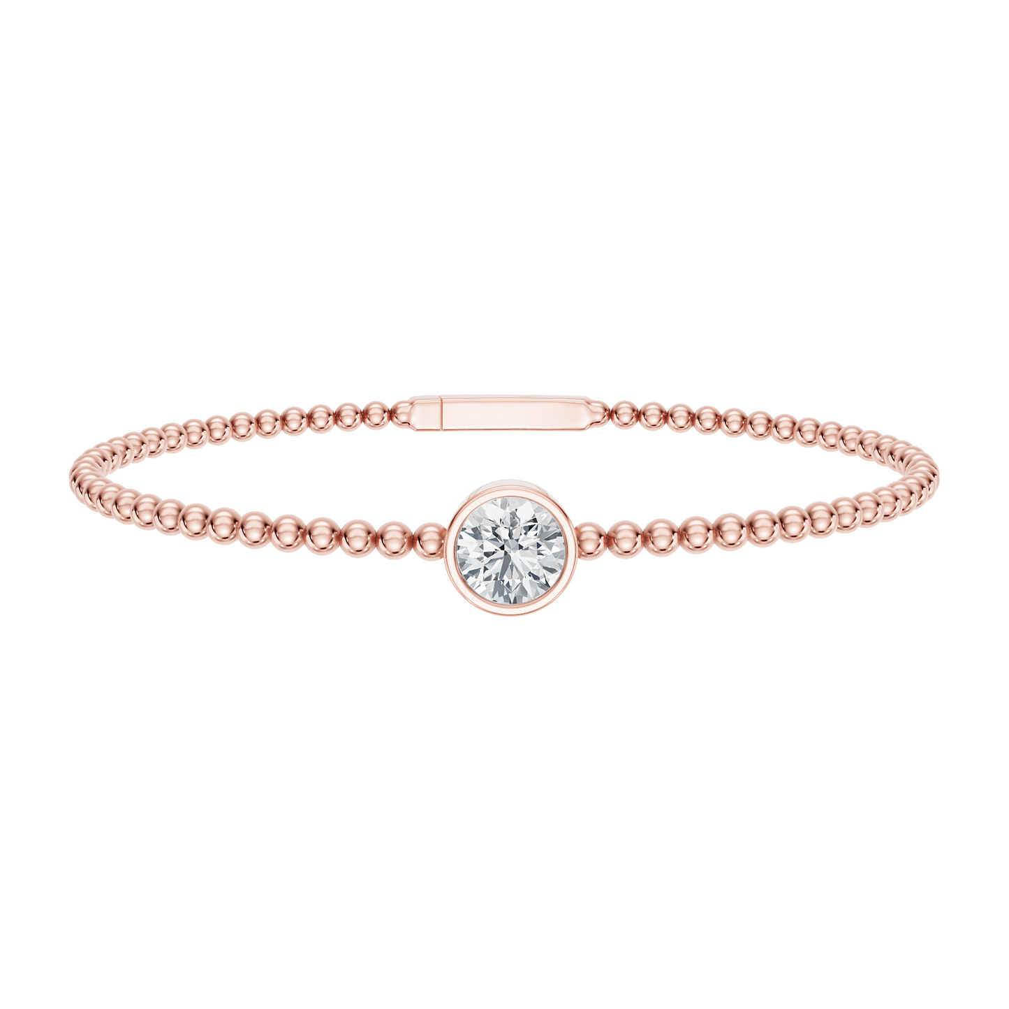 Pink Gold-Timeless - Lab-Grown Diamond Bangle_view=3DV