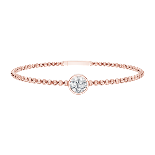 Pink Gold-Timeless - Lab-Grown Diamond Bangle_view=3DV