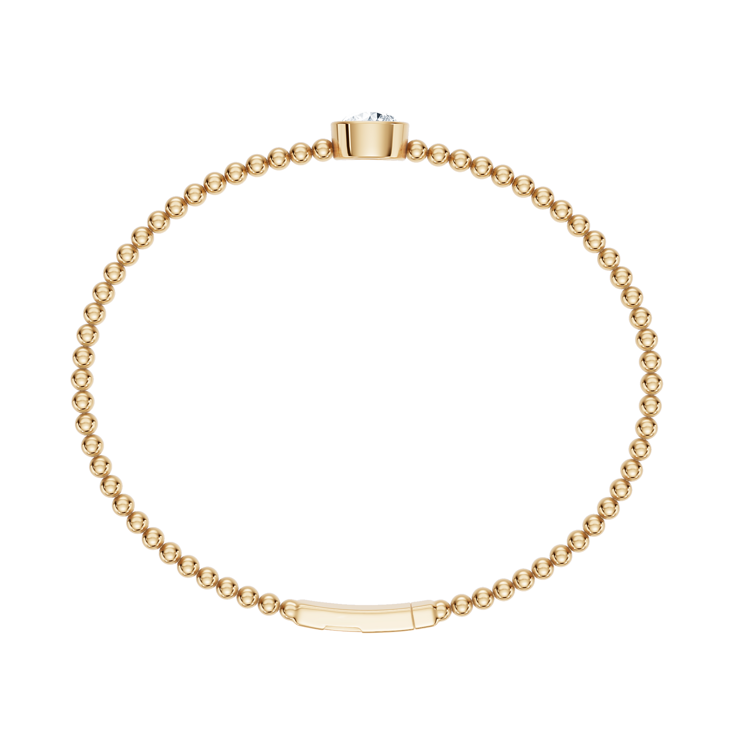 Yellow Gold-Timeless - Lab-Grown Diamond Bangle_view=FRONT
