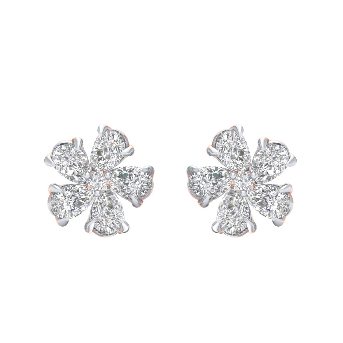 Pink Gold-Nova Lab-Grown Diamond Stud Earrings_view=TOP