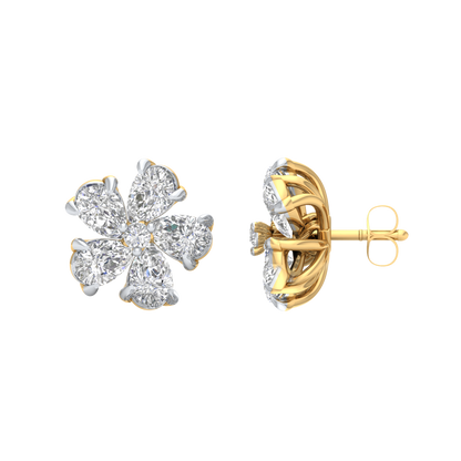 Yellow Gold-Nova Lab-Grown Diamond Stud Earrings_view=SIDE