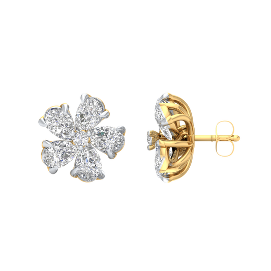 Yellow Gold-Nova Lab-Grown Diamond Stud Earrings_view=SIDE