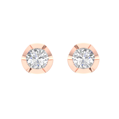 Pink Gold-Lumina Lab-Grown Diamond Stud Earrings_view=TOP