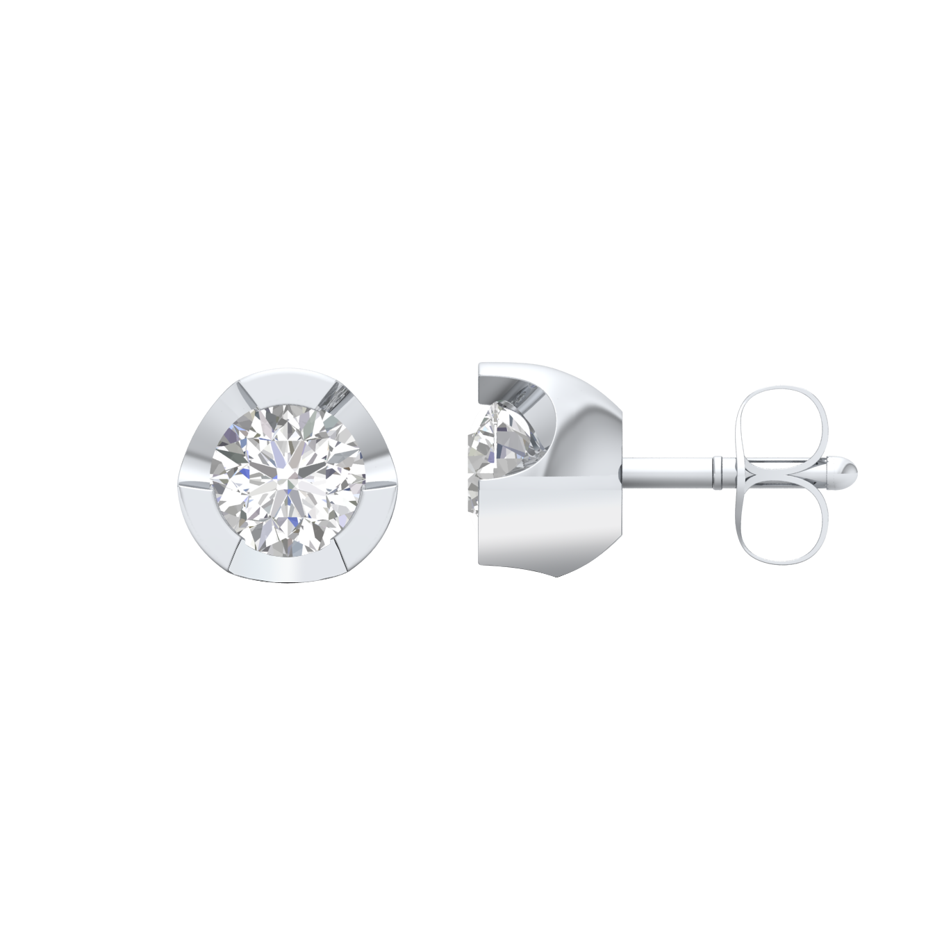White Gold-Lumina Lab-Grown Diamond Stud Earrings_view=SIDE