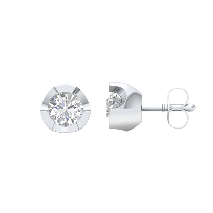 White Gold-Lumina Lab-Grown Diamond Stud Earrings_view=SIDE