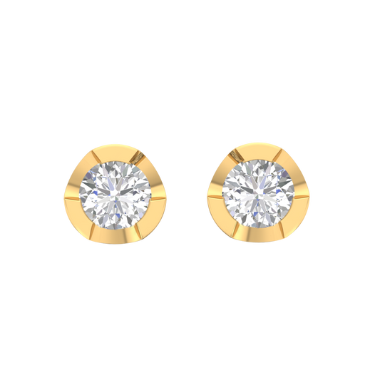 Yellow Gold-Lumina Lab-Grown Diamond Stud Earrings_view=TOP