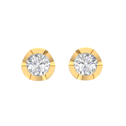 Yellow Gold-Lumina Lab-Grown Diamond Stud Earrings_view=TOP