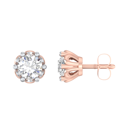 Pink Gold-Radiance Lab-Grown Diamond Stud Earrings_view=SIDE