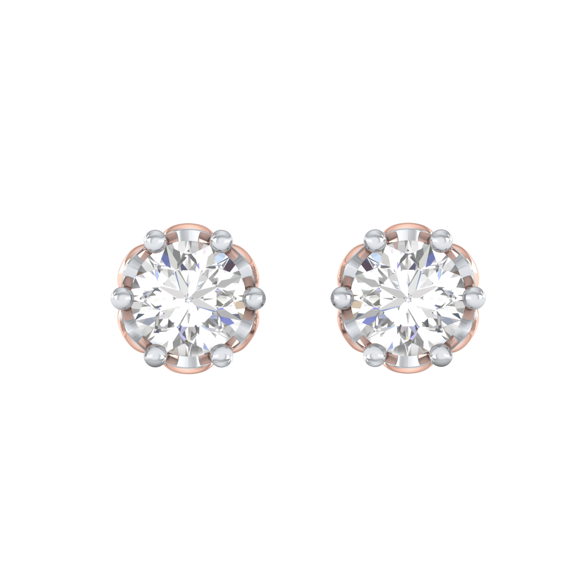 Pink Gold-Radiance Lab-Grown Diamond Stud Earrings_view=TOP