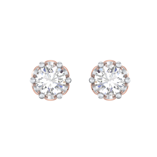 Pink Gold-Radiance Lab-Grown Diamond Stud Earrings_view=TOP