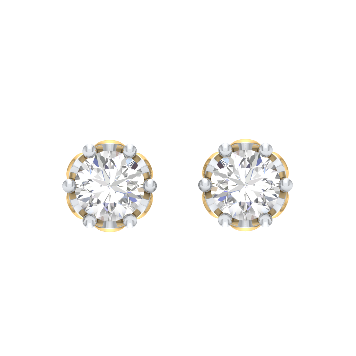 Yellow Gold-Radiance Lab-Grown Diamond Stud Earrings_view=TOP