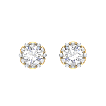 Yellow Gold-Radiance Lab-Grown Diamond Stud Earrings_view=TOP