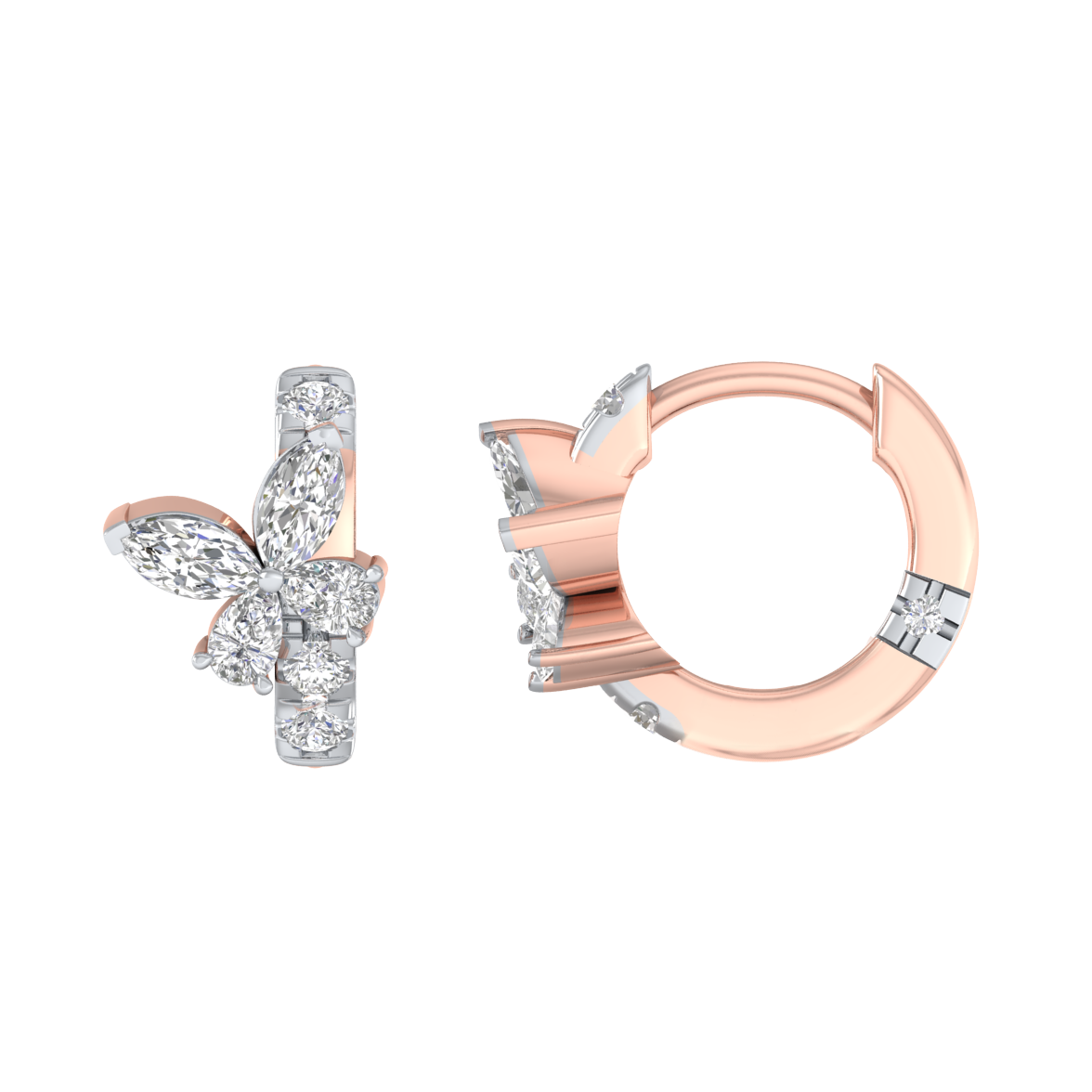 Pink Gold-Horizon Lab-Grown Diamond Hoop Earrings_view=SIDE