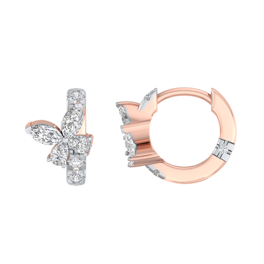 Pink Gold-Horizon Lab-Grown Diamond Hoop Earrings_view=SIDE