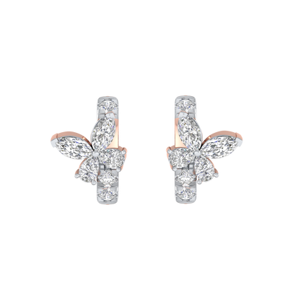 Pink Gold-Horizon Lab-Grown Diamond Hoop Earrings_view=TOP