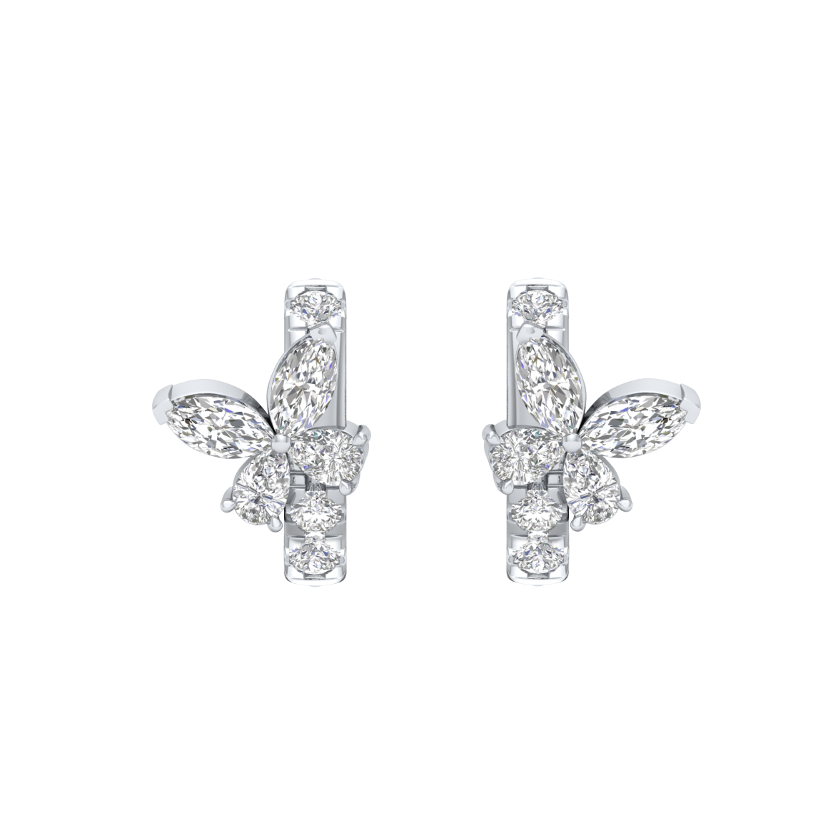 White Gold-Horizon Lab-Grown Diamond Hoop Earrings_view=TOP