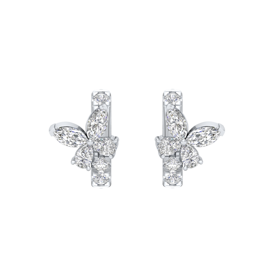 White Gold-Horizon Lab-Grown Diamond Hoop Earrings_view=TOP