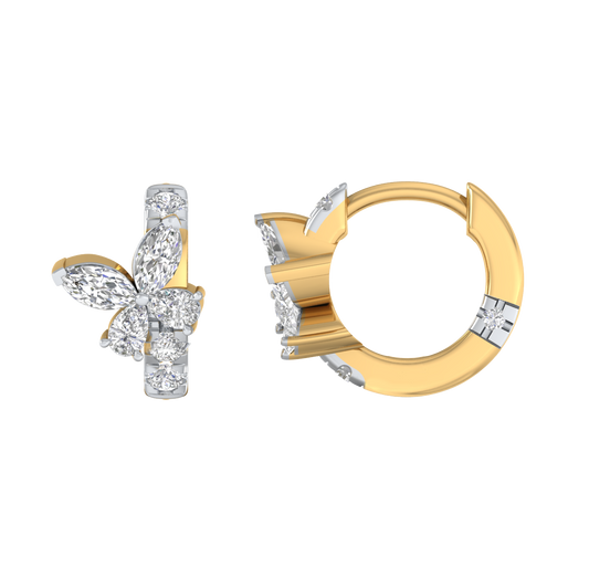 Yellow Gold-Horizon Lab-Grown Diamond Hoop Earrings_view=SIDE