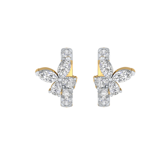 Yellow Gold-Horizon Lab-Grown Diamond Hoop Earrings_view=TOP