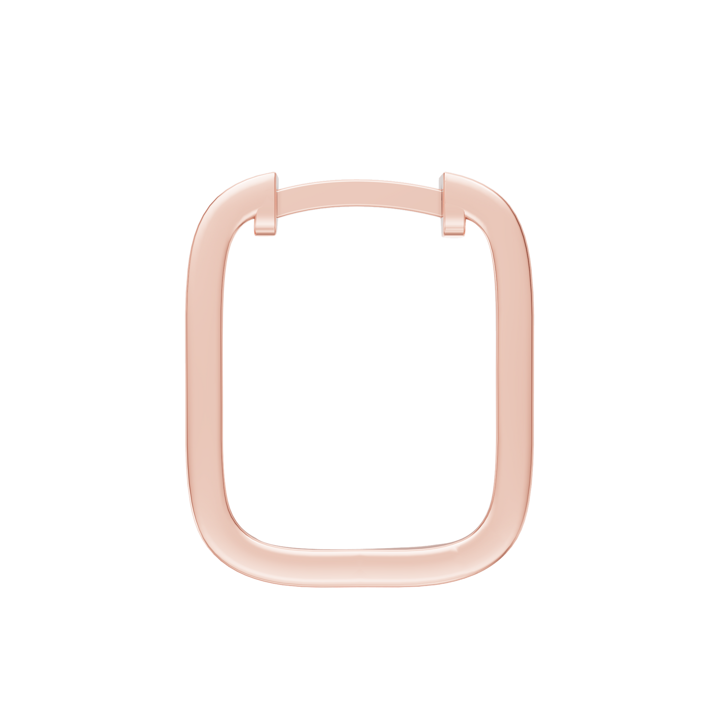 Pink Gold-Empress Baguette Huggie Earrings_view=SIDE