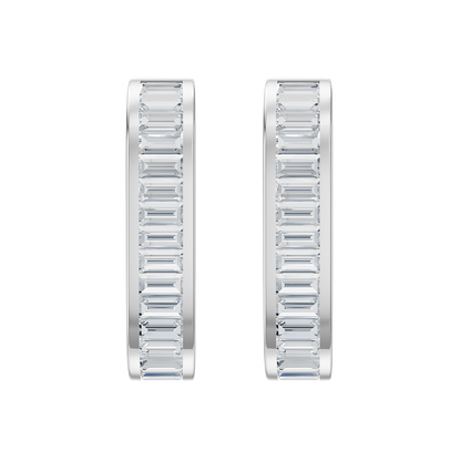 White Gold-Empress Baguette Huggie Earrings_view=TOP