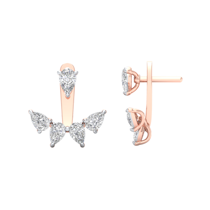 Pink Gold-Moonbeam Lab-Grown Diamond Stud Earrings_view=SIDE