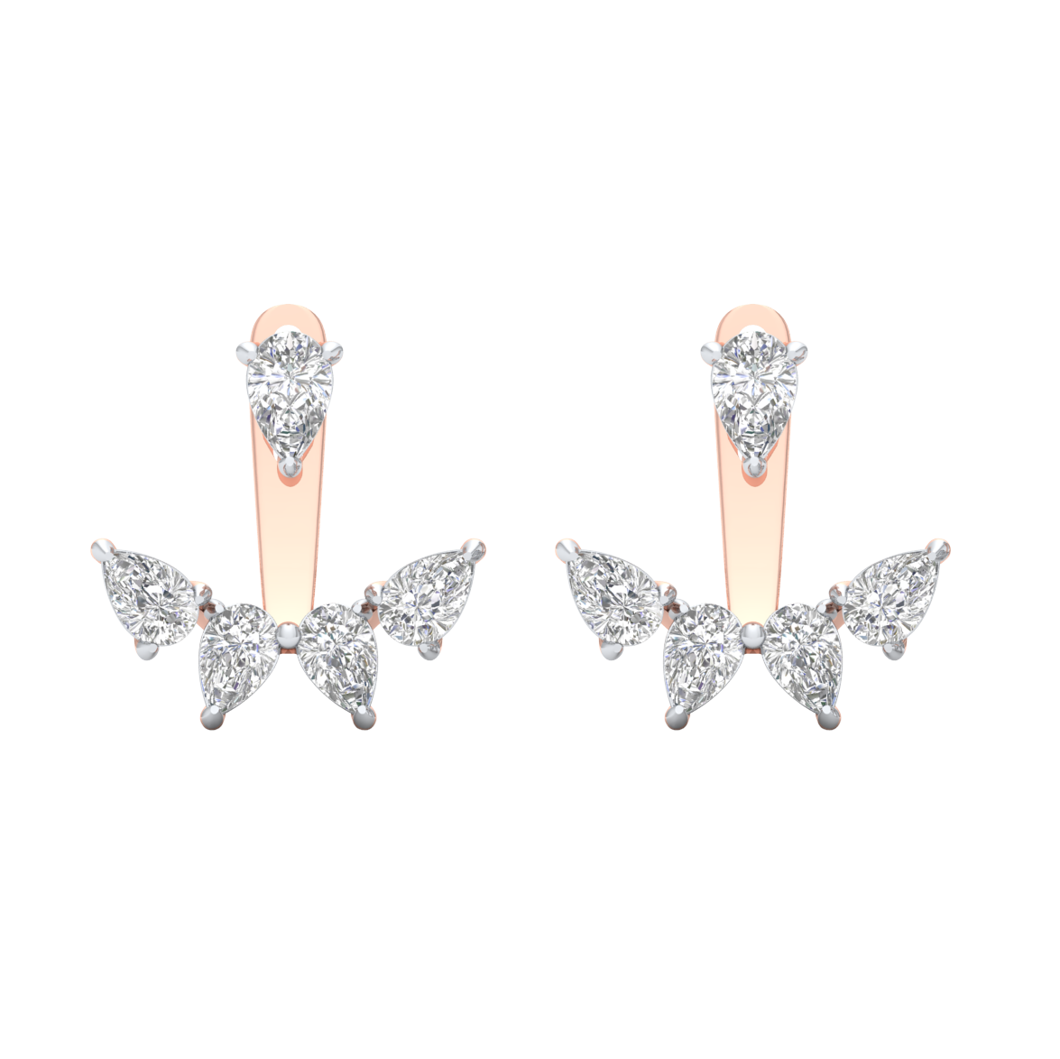 Pink Gold-Moonbeam Lab-Grown Diamond Stud Earrings_view=TOP