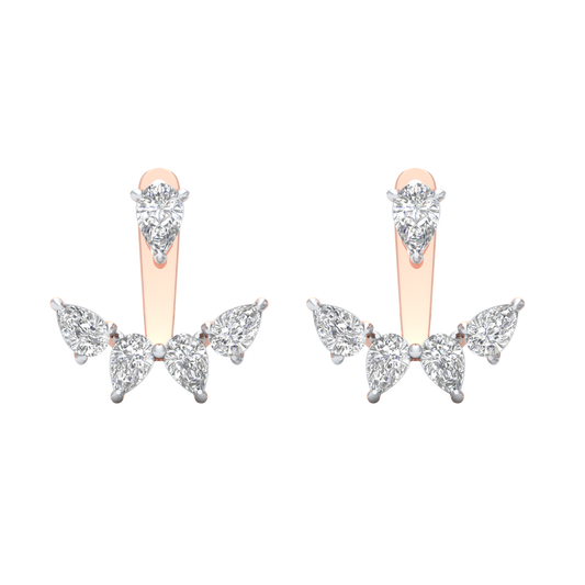 Pink Gold-Moonbeam Lab-Grown Diamond Stud Earrings_view=TOP