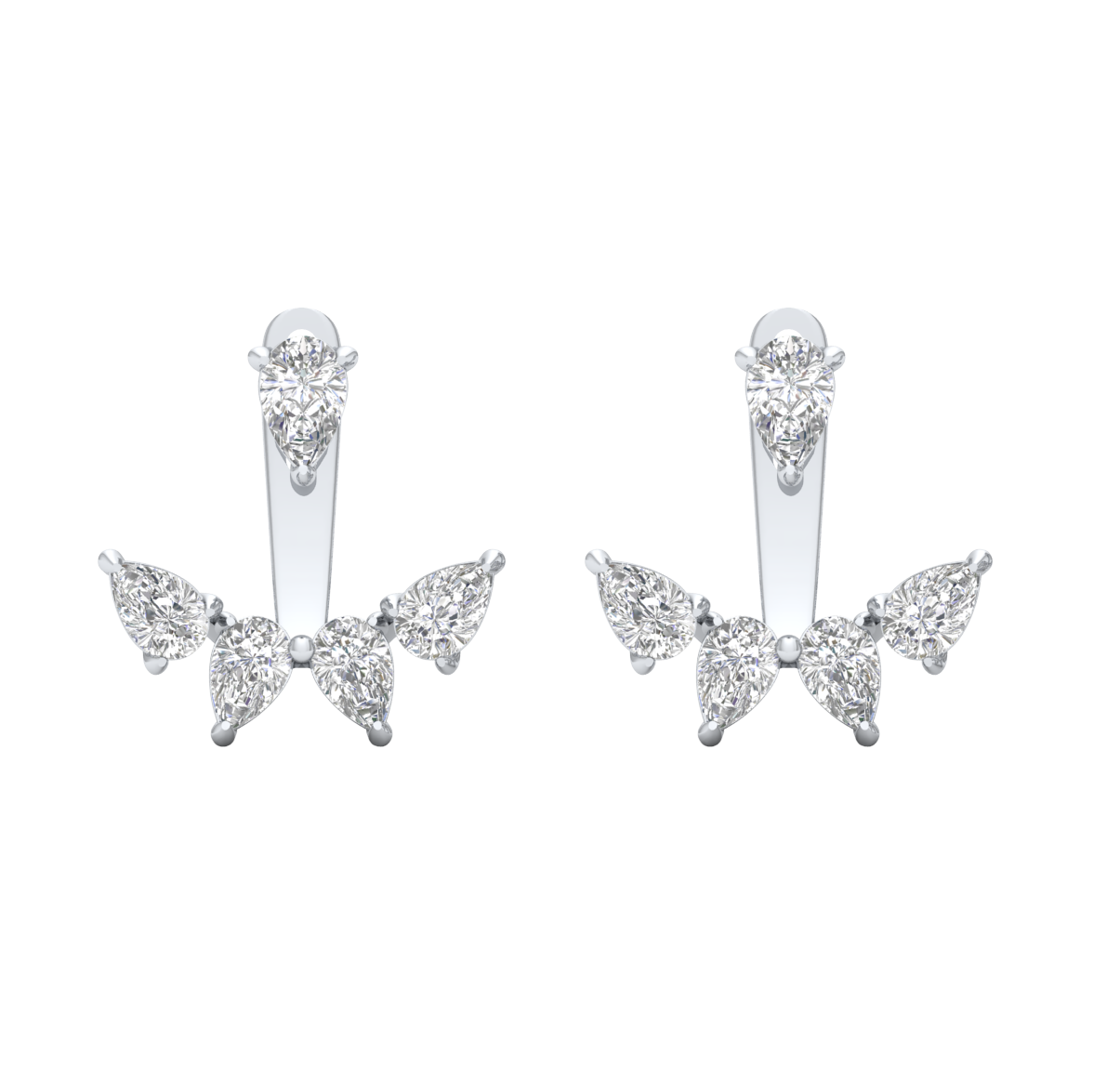 White Gold-Moonbeam Lab-Grown Diamond Stud Earrings_view=TOP