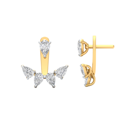Yellow Gold-Moonbeam Lab-Grown Diamond Stud Earrings_view=SIDE